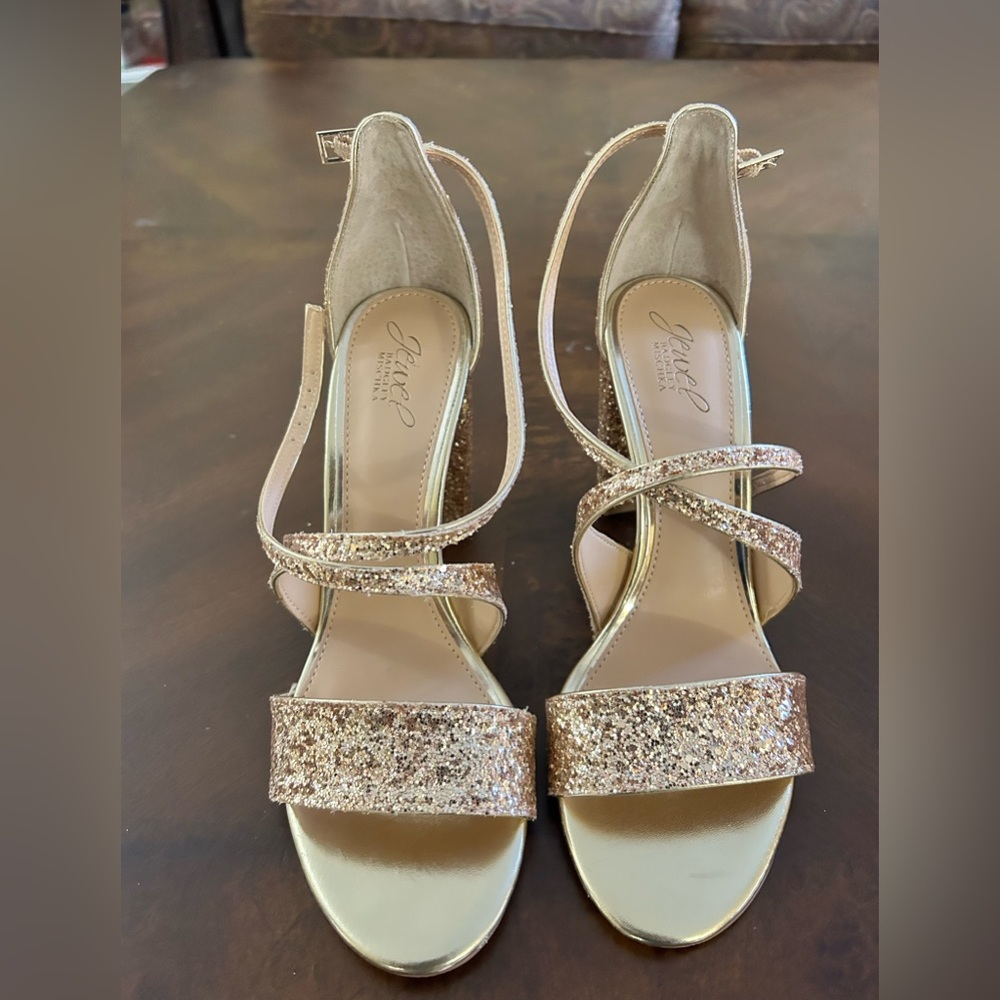 Gold sandals size 10 by Badgley Mischka size 10